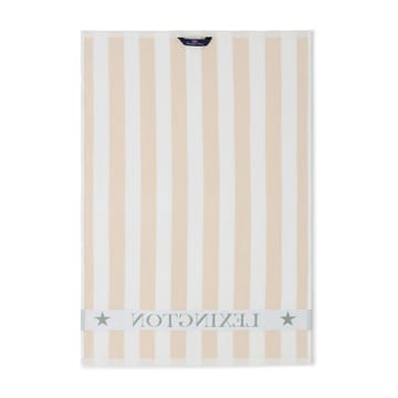Cotton Terry Logo kjøkkenhåndkle 50 x 70 cm - Light beige-white-green - Lexington