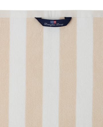 Cotton Terry Logo kjøkkenhåndkle 50 x 70 cm - Light beige-white-green - Lexington