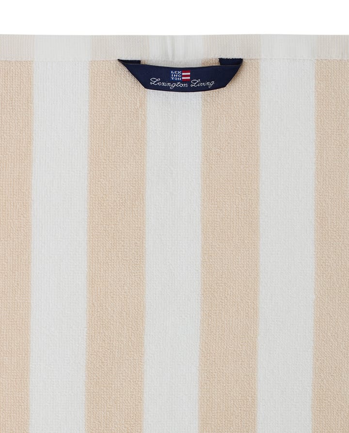 Cotton Terry Logo kjøkkenhåndkle 50 x 70 cm - Light beige-white-green - Lexington