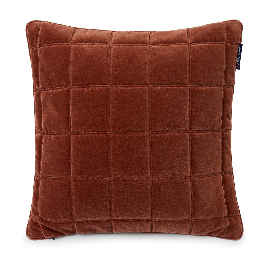 Bilde av Lexington Cotton Velvet quilted kuddfodral 50x50 cm Rustic brown