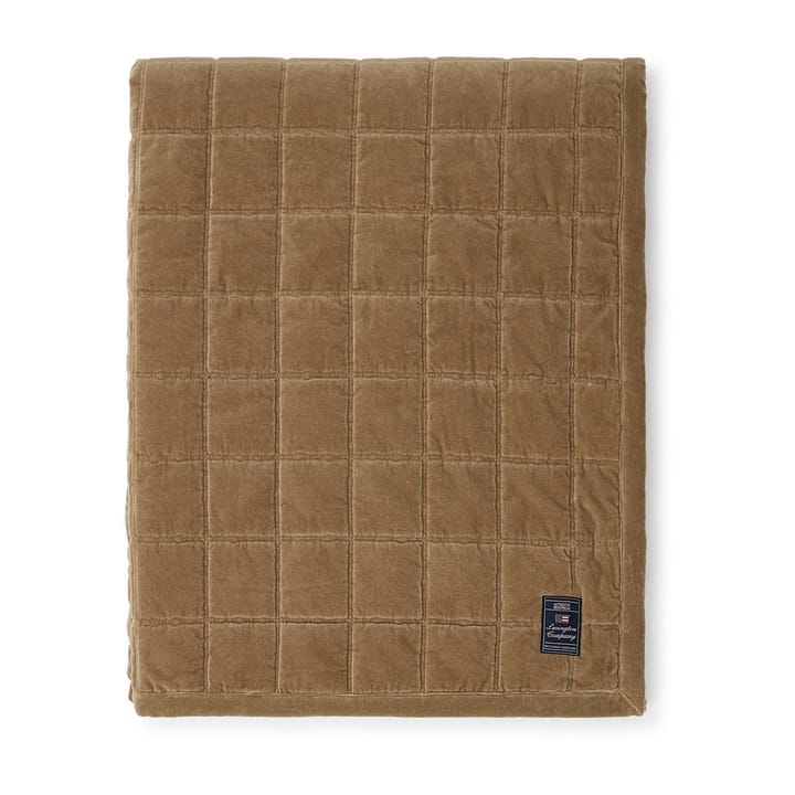 Cotton Velvet quiltet sengeteppe 160 x 240 cm, Walnut Lexington