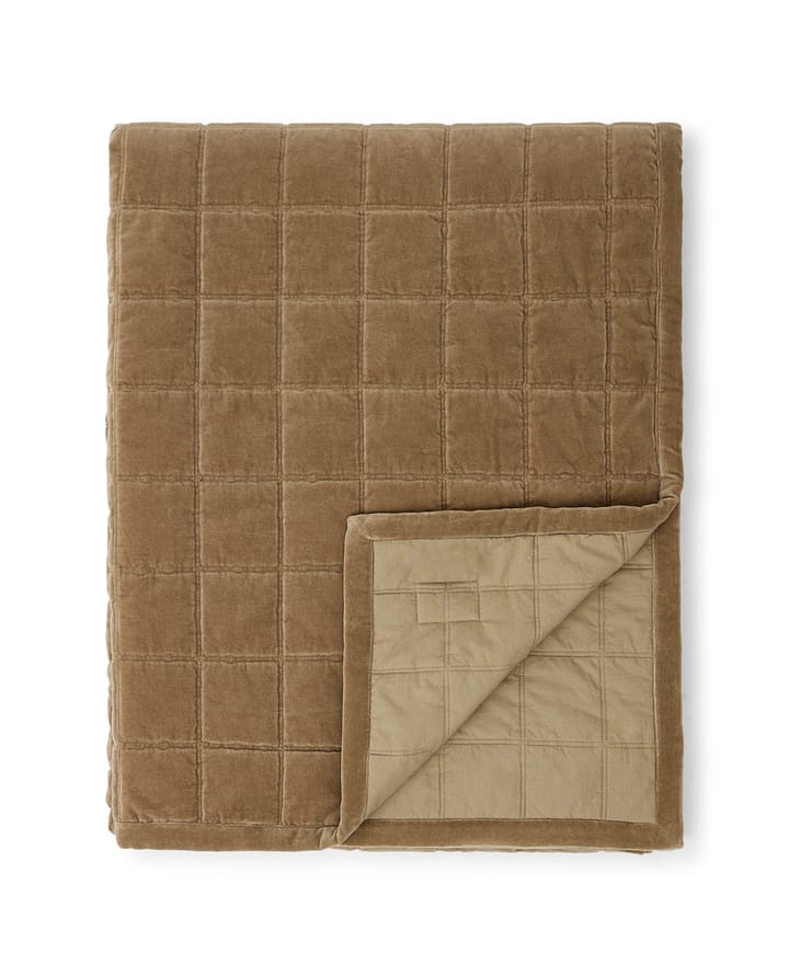 Cotton Velvet quiltet sengeteppe 160 x 240 cm, Walnut Lexington