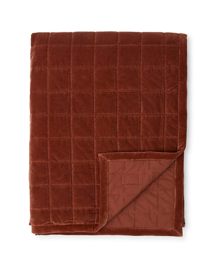 Cotton Velvet quiltet sengeteppe 240 x 260 cm, Rustic Brown Lexington