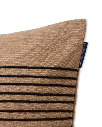 Deco Striped Cotton Canvas putetrekk 50x50 cm - Beige-gray - Lexington