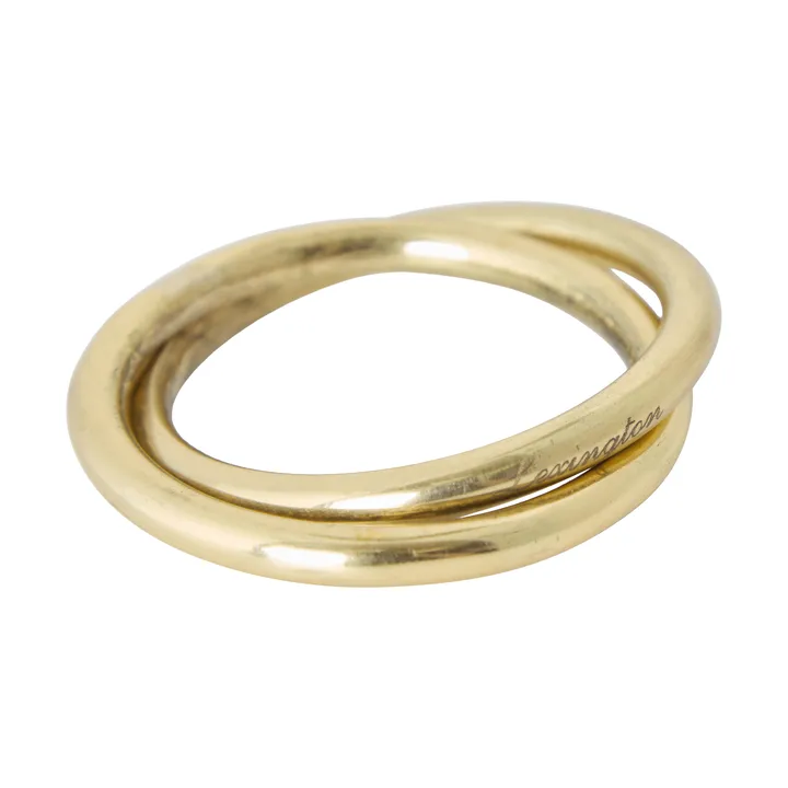 Double ring messing serviettring - Gold, Ø4 cm - Lexington