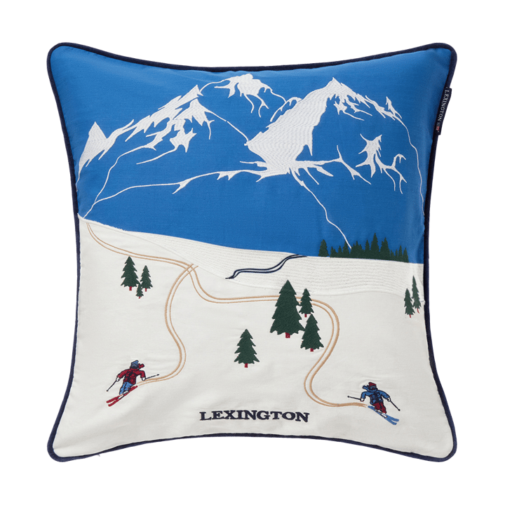 Down hill eko. bomull twill putetrekk 50x50 cm - Blue-White - Lexington