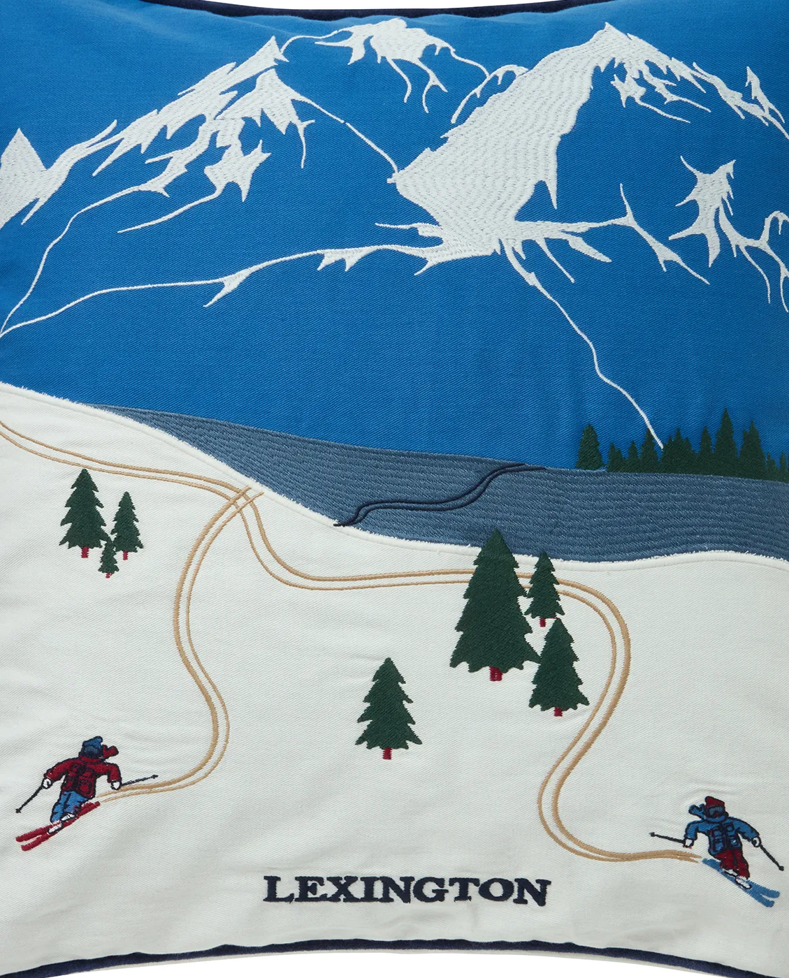 Down hill eko. bomull twill putetrekk 50x50 cm, Blue-White Lexington