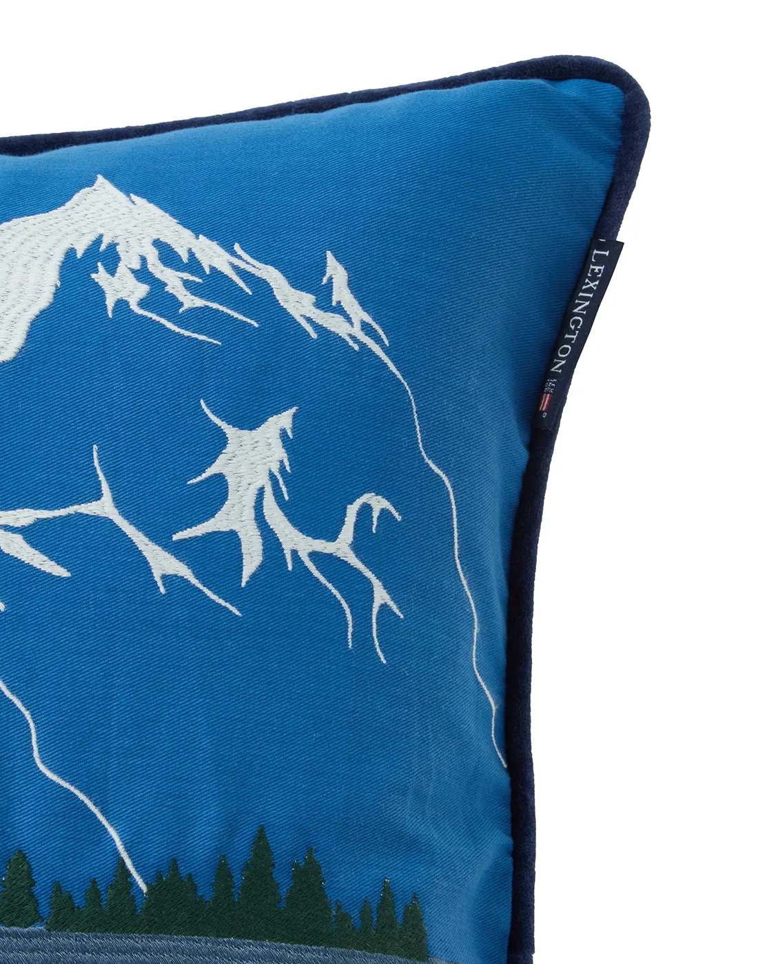 Down hill eko. bomull twill putetrekk 50x50 cm, Blue-White Lexington