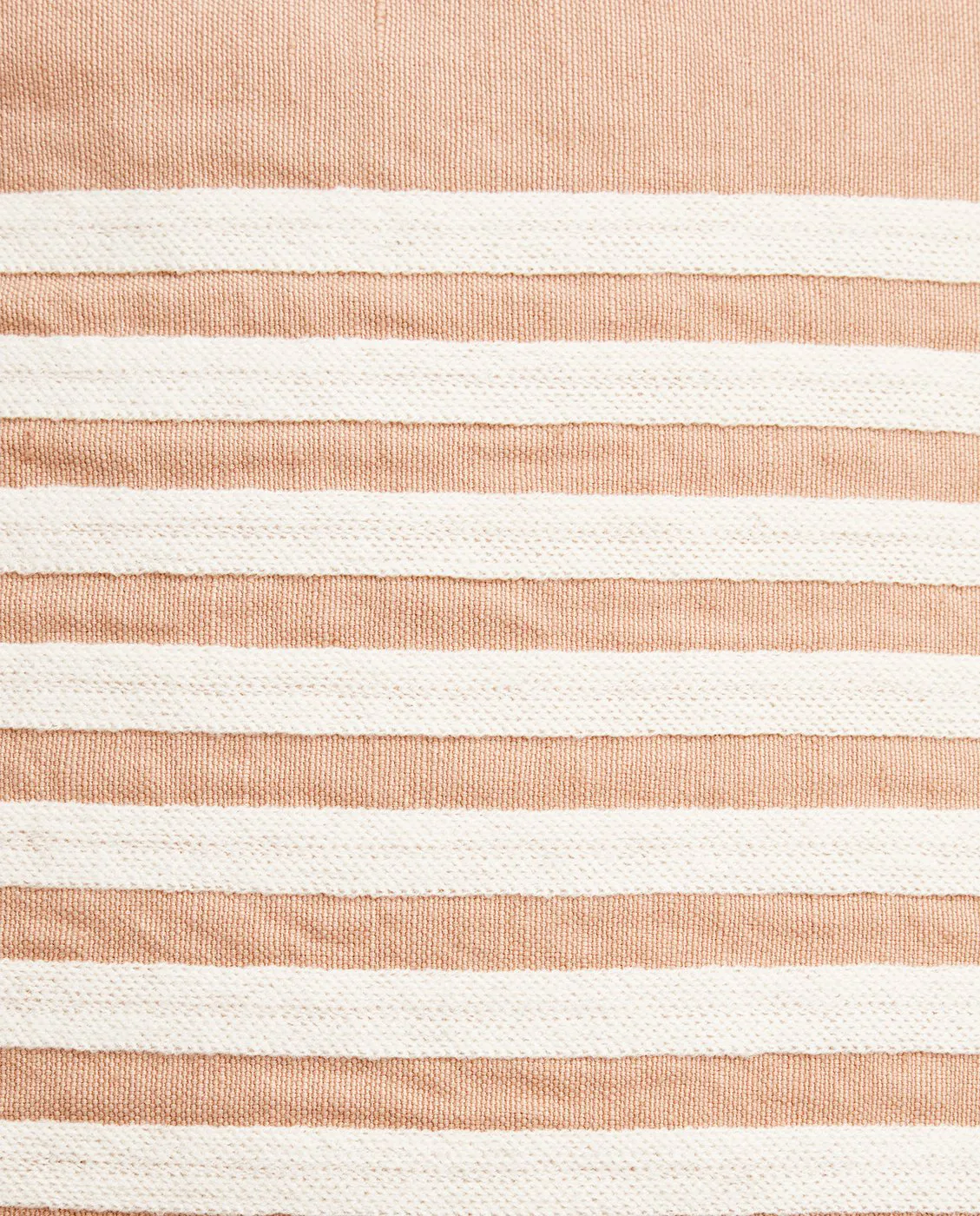 Emboidery Striped Linen/Cotton putetrekk 50x50 cm, Beige-white Lexington