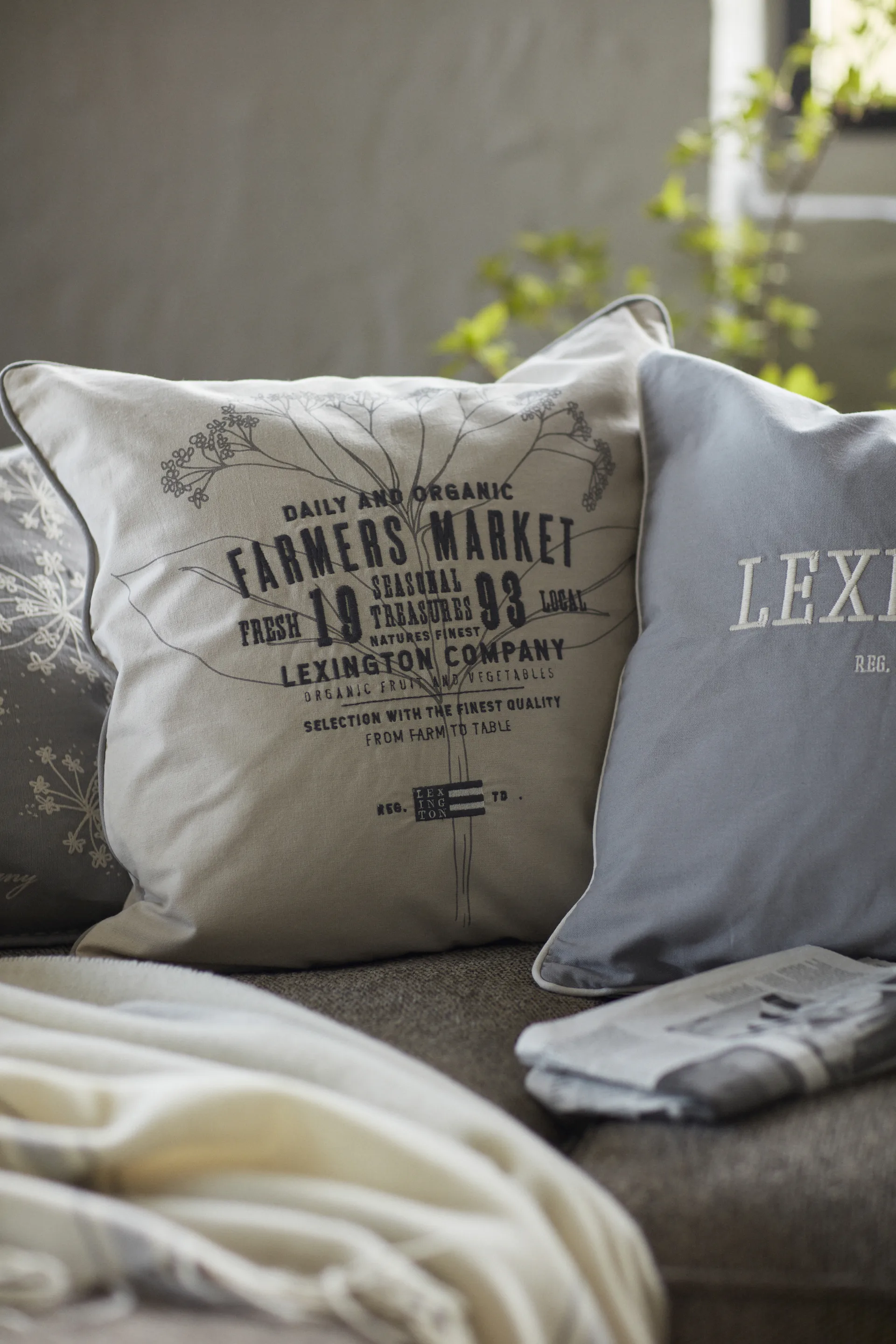 Farmers Market putetrekk 50 x 50 cm, Beige Lexington