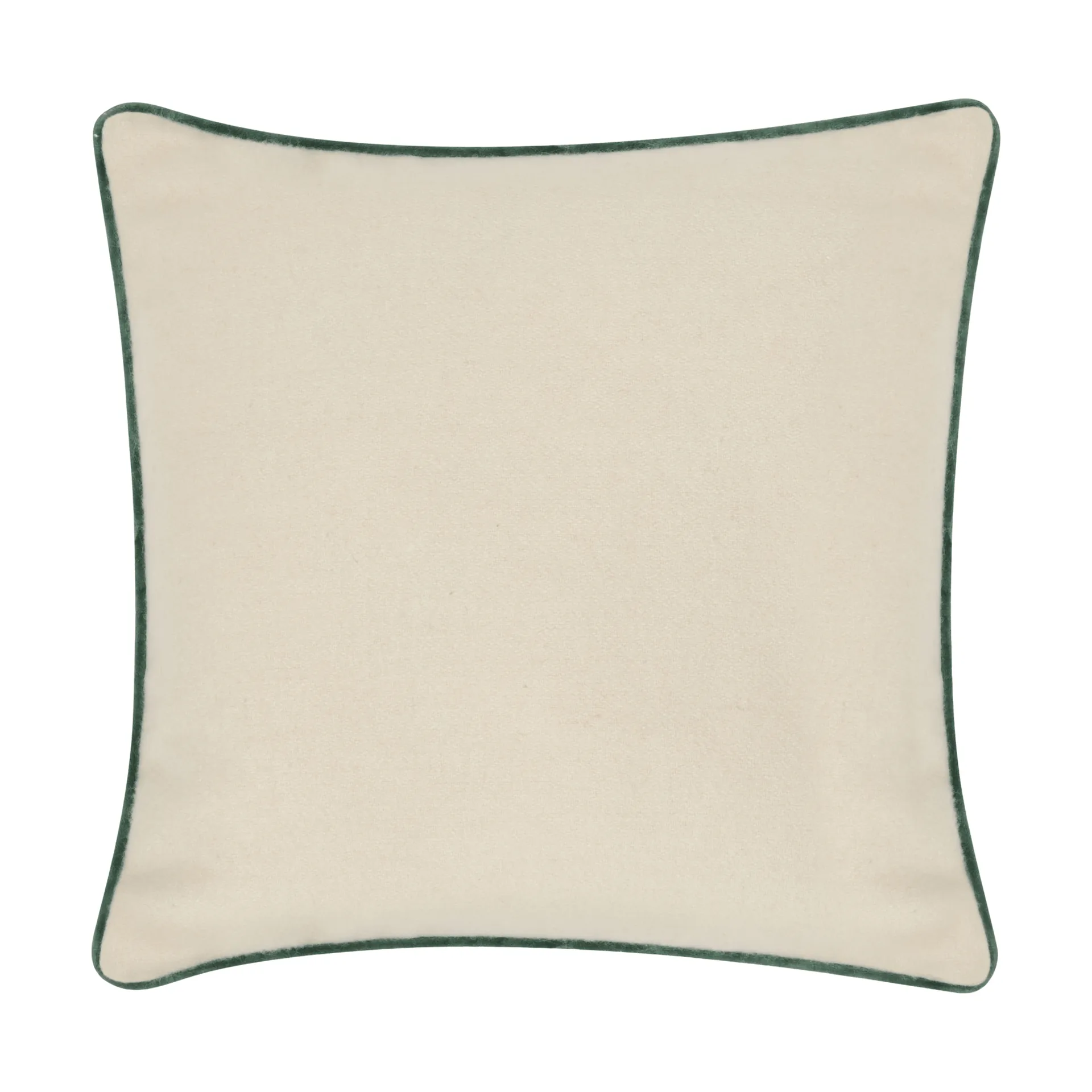 Flower Embroidered Wool Mix putetrekk 50x50, Light beige-green Lexington