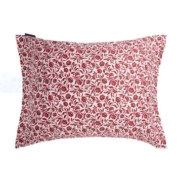 Flower Printed Cotton Sateen putetrekk 50x60 cm - Hvit-rød - Lexington