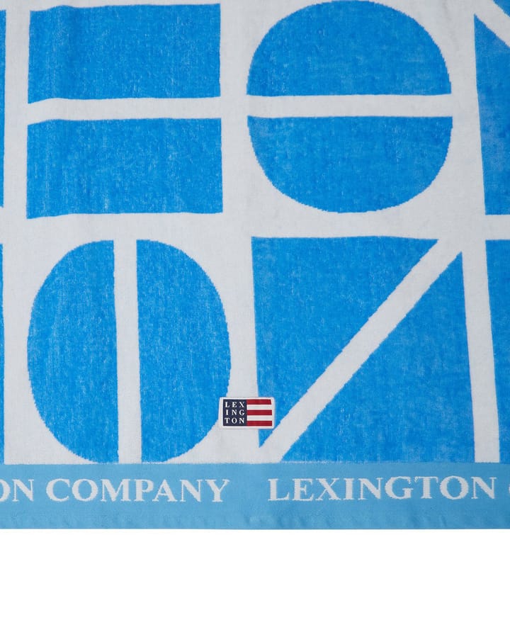 Graphic Cotton Velour badehåndkle 100 x 180 cm - Blue - Lexington