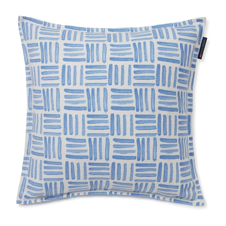 Graphic Printed Cotton Canvas putevar 50 x 50 cm - Blue-White - Lexington