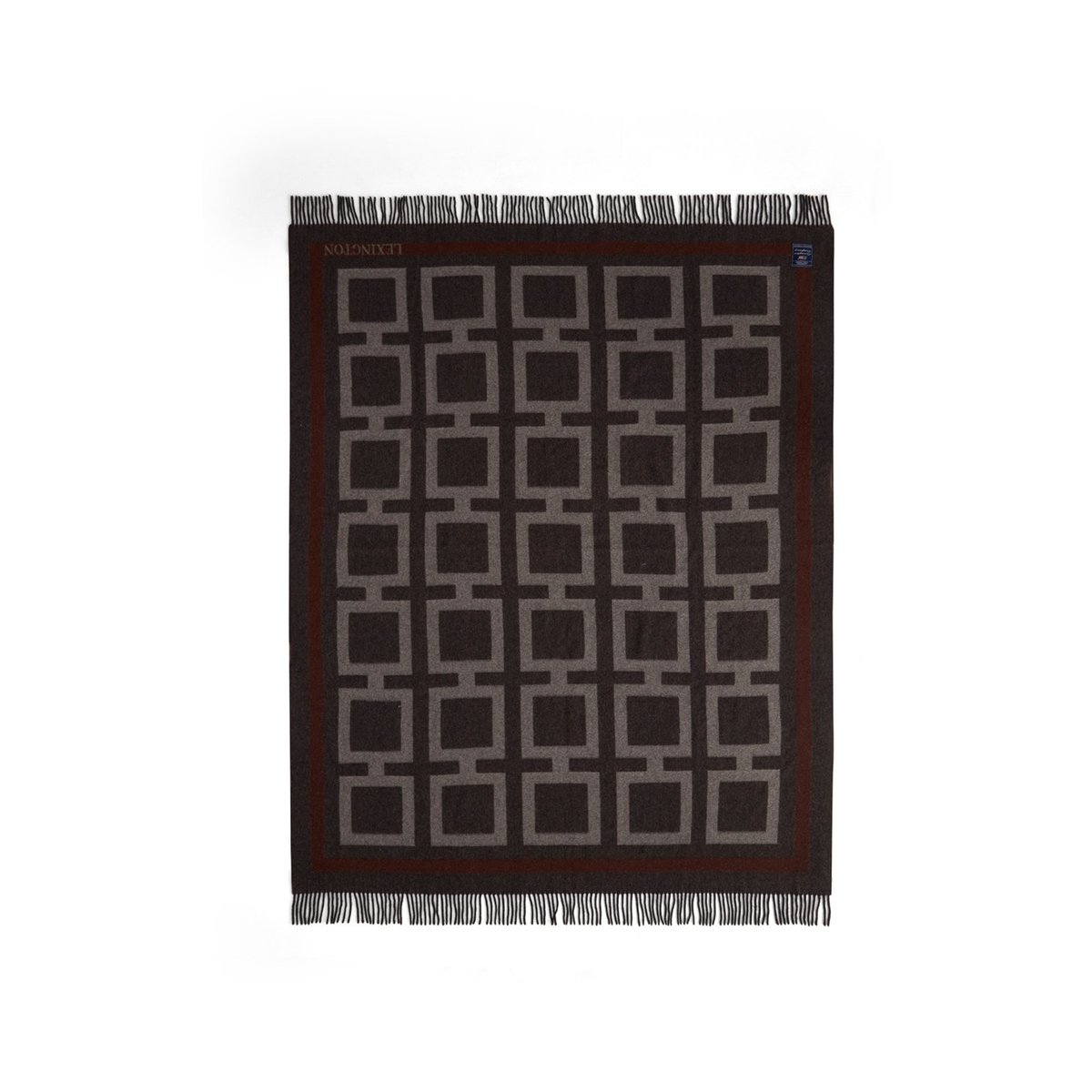 Bilde av Lexington Graphic Recycled Wool pledd 130 x 170 cm Dark gray-white-brown