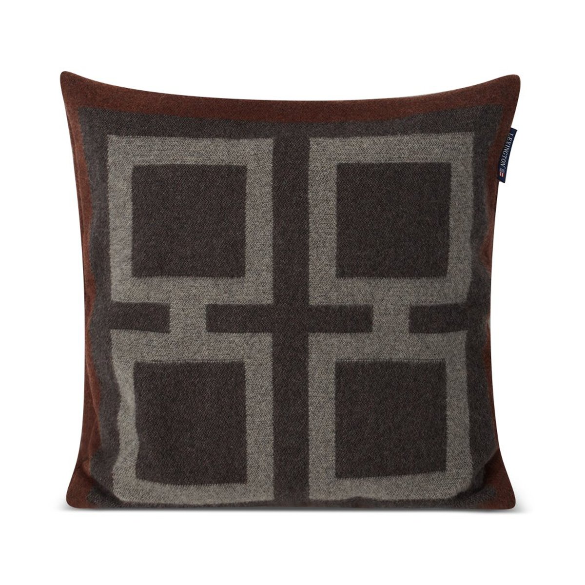 Bilde av Lexington Graphic Recycled Wool putetrekk 50 x 50 cm Dark gray-white-brown