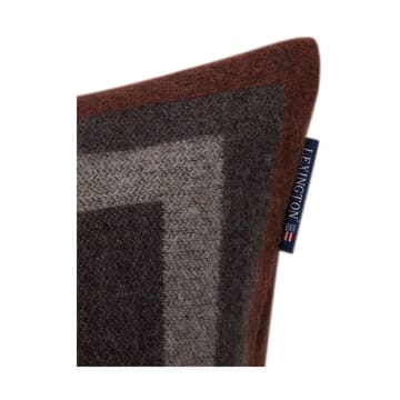 Graphic Recycled Wool putetrekk 50 x 50 cm - Dark gray-white-brown - Lexington