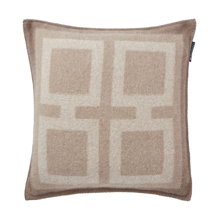 Graphic Recycled Wool putetrekk 50x50 cm, Light beige Lexington