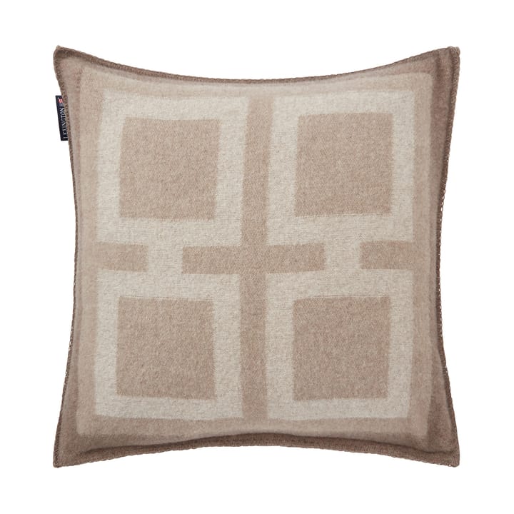 Graphic Recycled Wool putetrekk 50x50 cm, Light beige Lexington