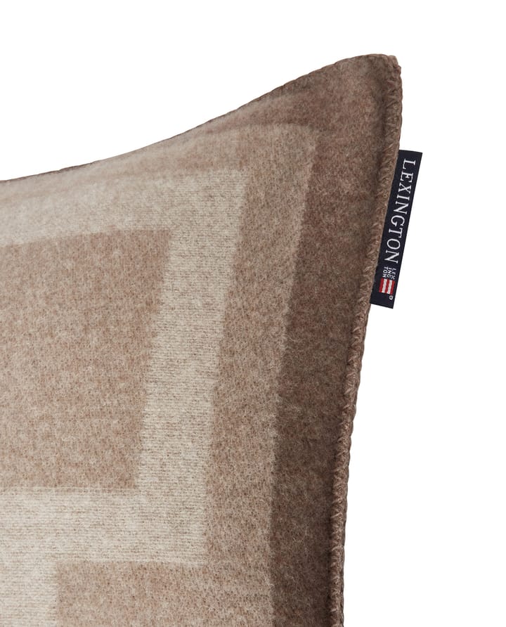 Graphic Recycled Wool putetrekk 50x50 cm, Light beige Lexington