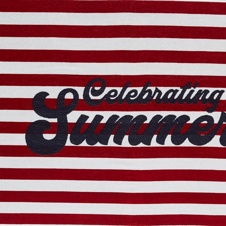 Graphic Velour håndkle 100x180 cm, Red-white Lexington