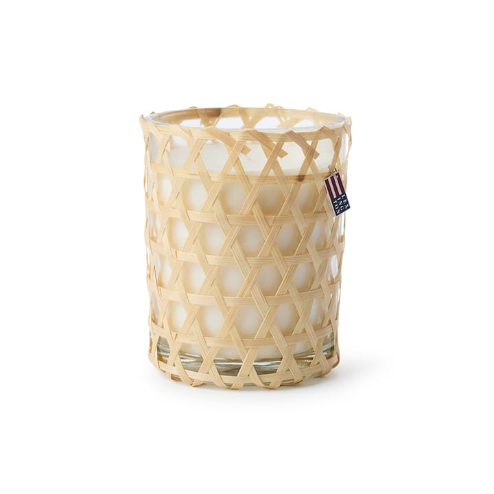 Handwoven Bamboo duftlys lemongrass-coconut - 66 timer - Lexington