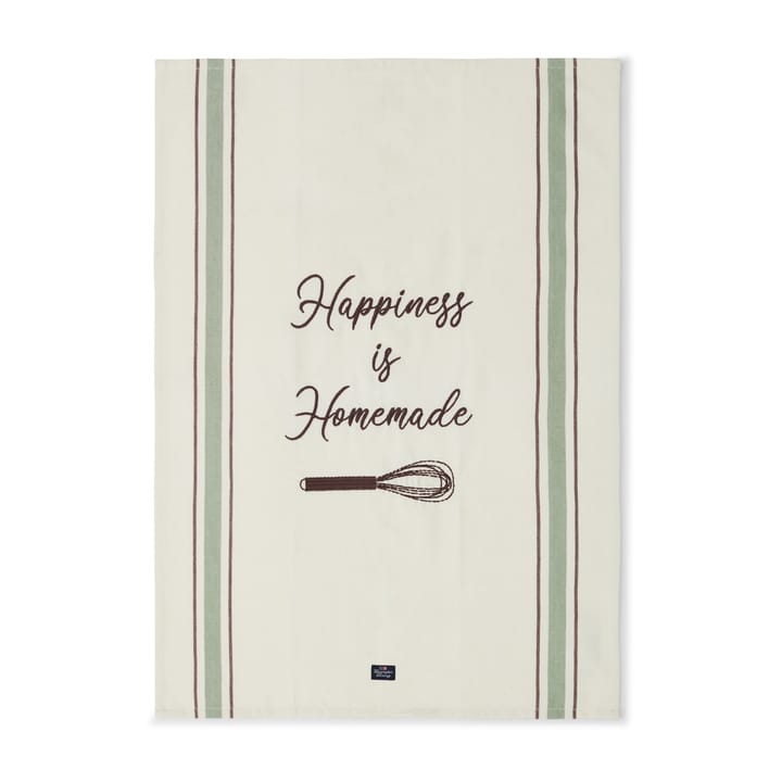 Hapiness Organic Cotton kjøkkenhåndkle 50 x 70 cm - White-green - Lexington