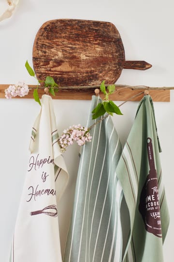 Hapiness Organic Cotton kjøkkenhåndkle 50 x 70 cm - White-green - Lexington