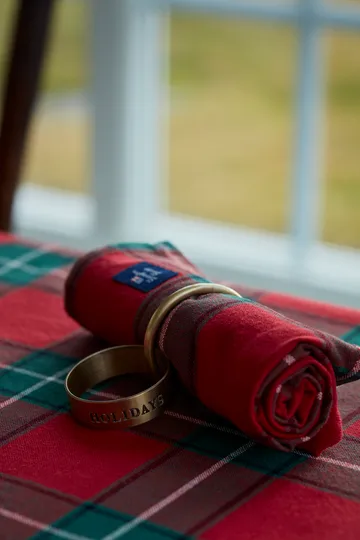 Happy Holidays Brass serviettring Ø 4 cm - Gold - Lexington