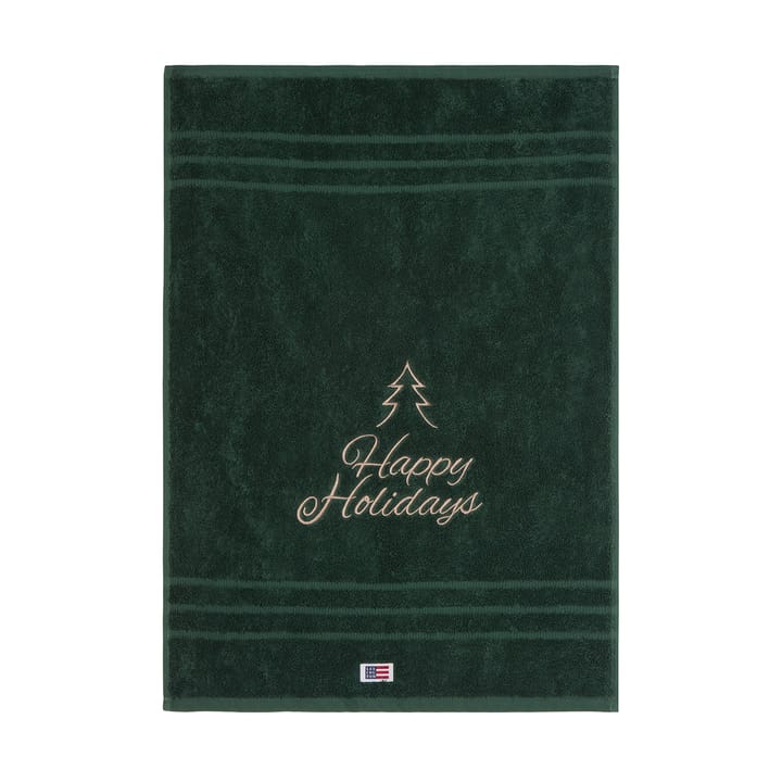 Happy Holidays Juniper økologisk håndkle 50x70 cm, Green-Light Beige Lexington