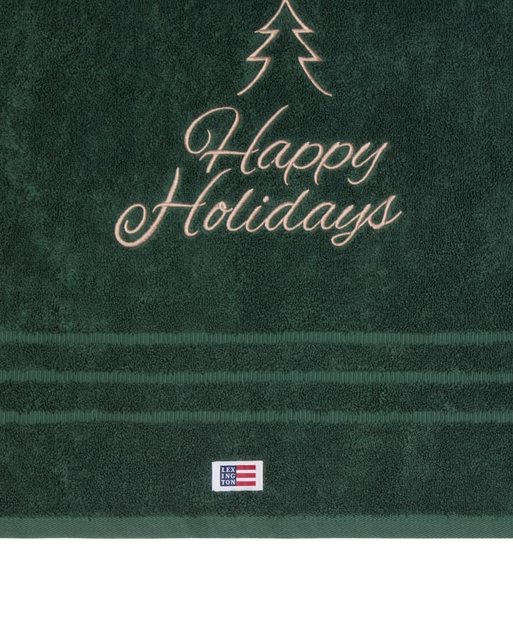 Happy Holidays Juniper økologisk håndkle 50x70 cm, Green-Light Beige Lexington