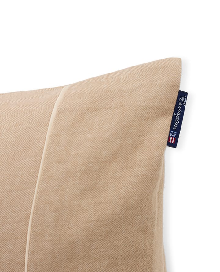 Herringbone Flanell örngott 50x60 cm, Beige-offwhite Lexington