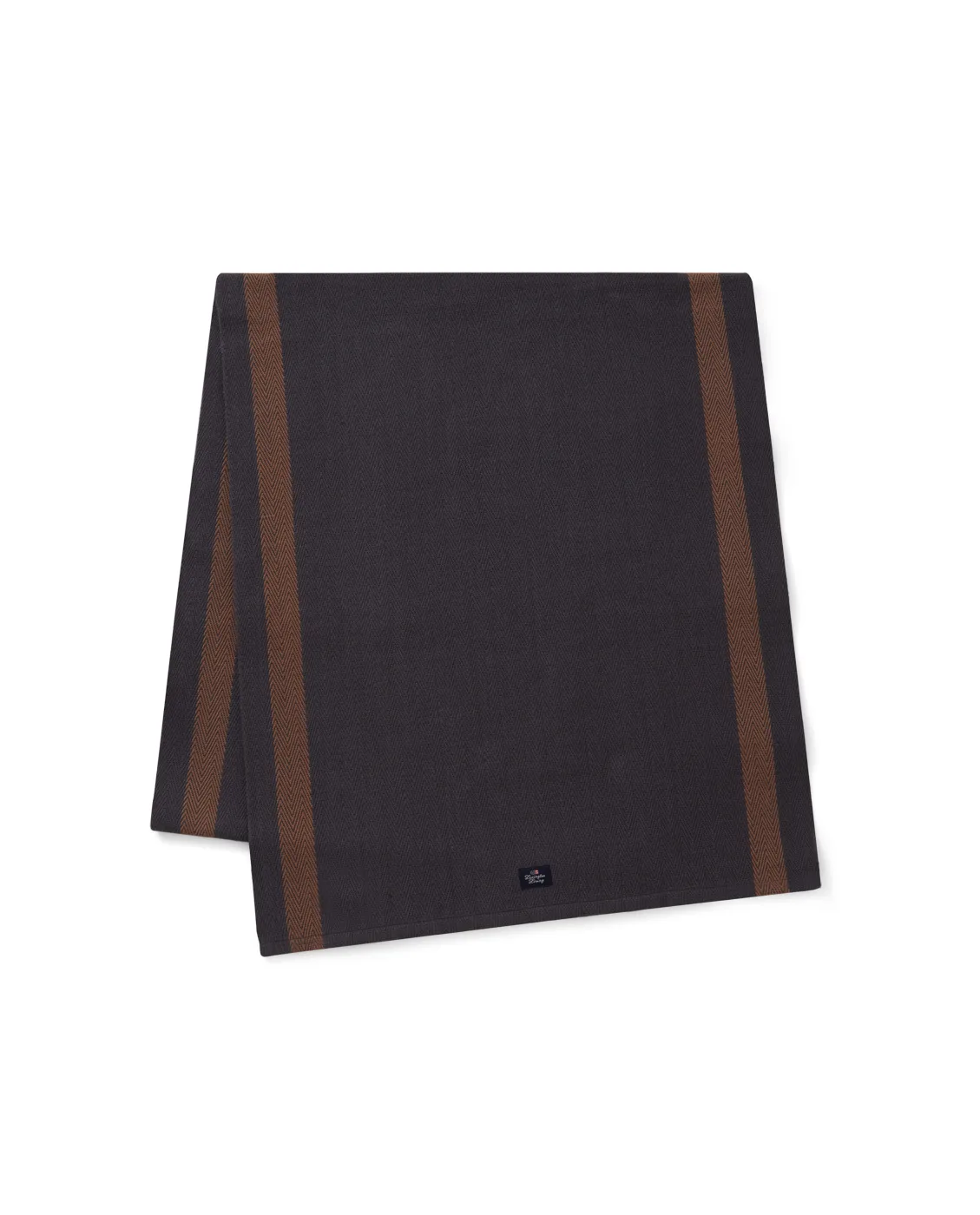 Herringbone løper 50x250 cm bomull, Mørkegrå-beige Lexington