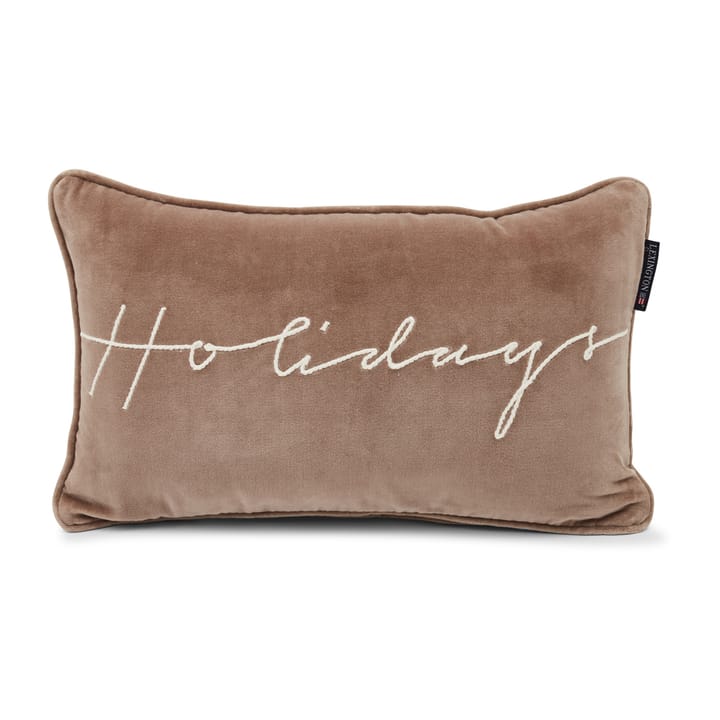 Holidays Cotton Velvet pute 30x50 cm, Mid brown-white Lexington
