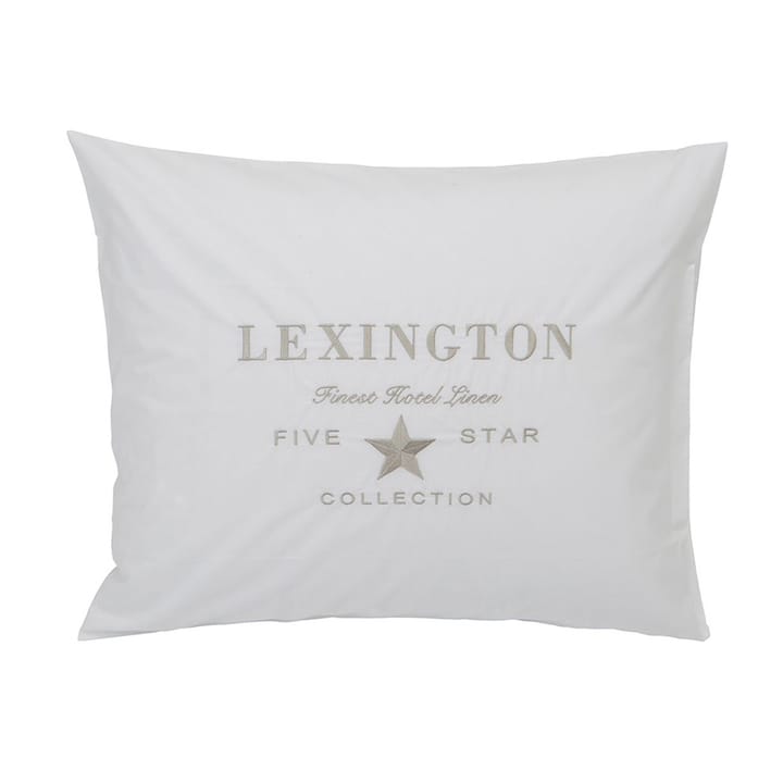 Hotel Embroidery putevar 50 x 60 cm - Hvit-lysbeige - Lexington