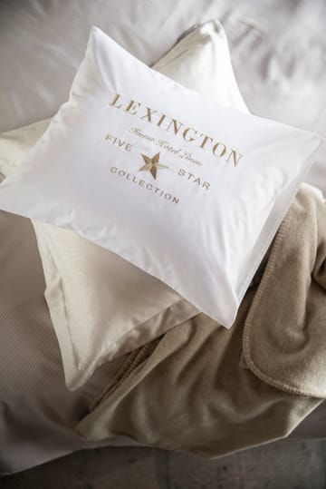 Hotel Embroidery putevar 50 x 60 cm - Hvit-lysbeige - Lexington