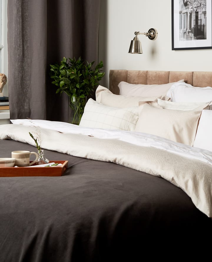 Hotel Light Flannel putevar 65 x 65 cm, Hvit-lysbeige Lexington
