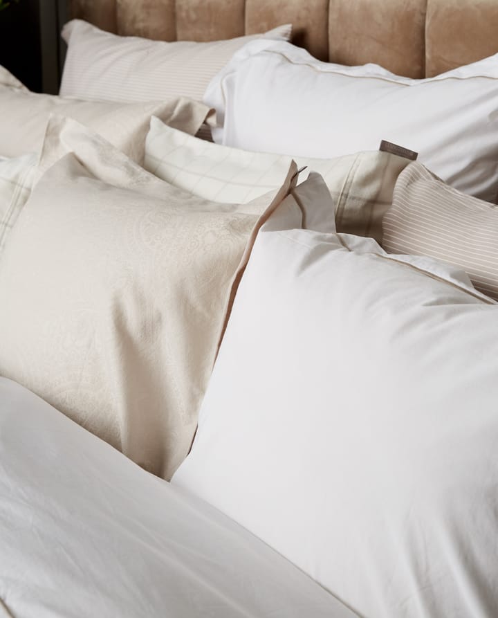 Hotel Percale putevar 65 x 65 cm, Hvit-lysbeige Lexington