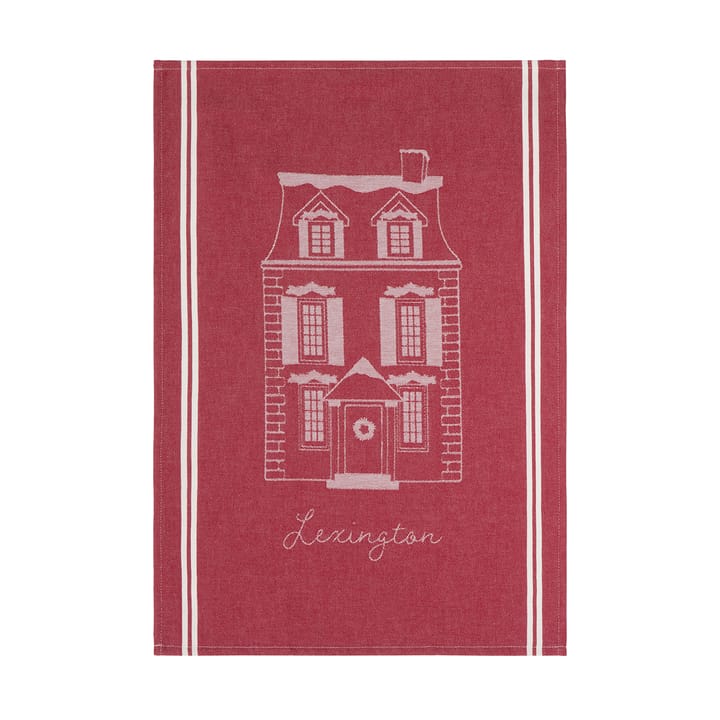House økologisk bomull kjøkkenhåndkle 50x70 cm - Red-white - Lexington