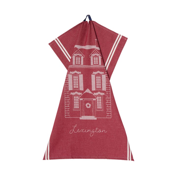 House økologisk bomull kjøkkenhåndkle 50x70 cm, Red-white Lexington