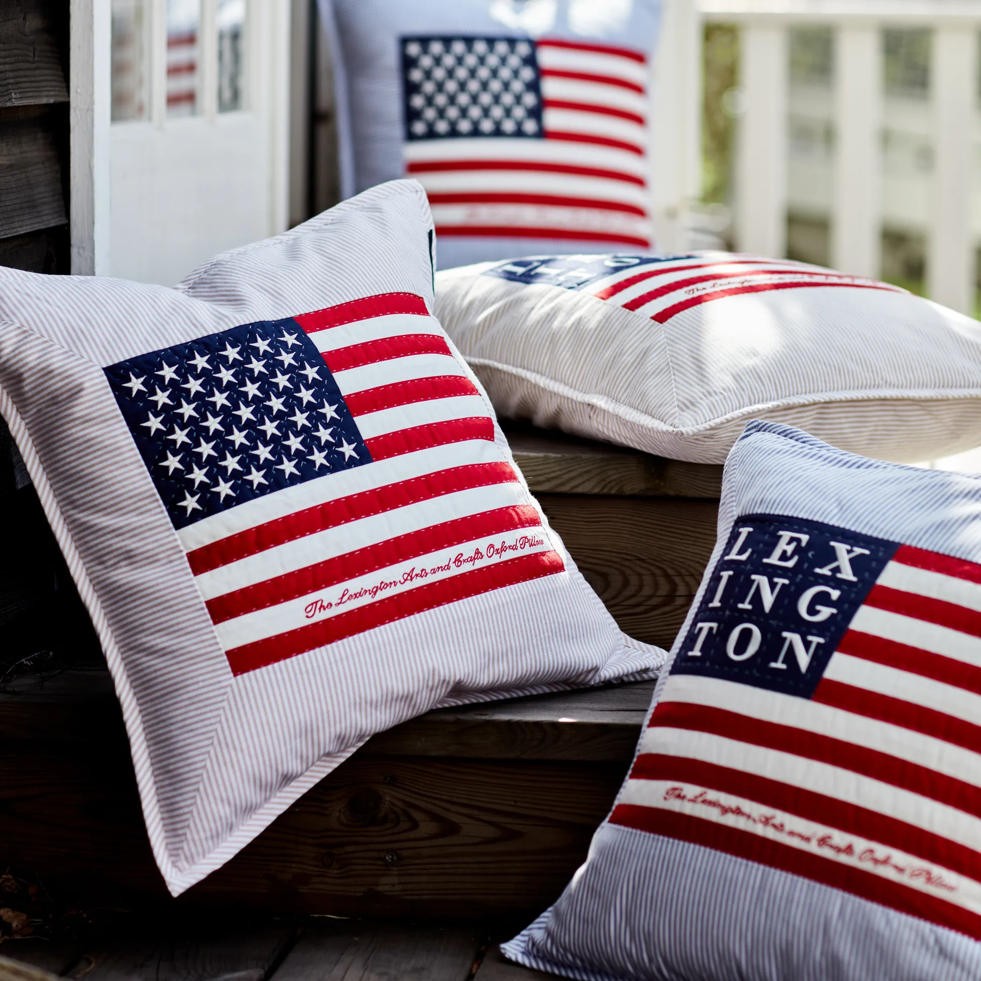 Icons Arts & Crafts putetrekk 50x50 cm, Blue-white Lexington