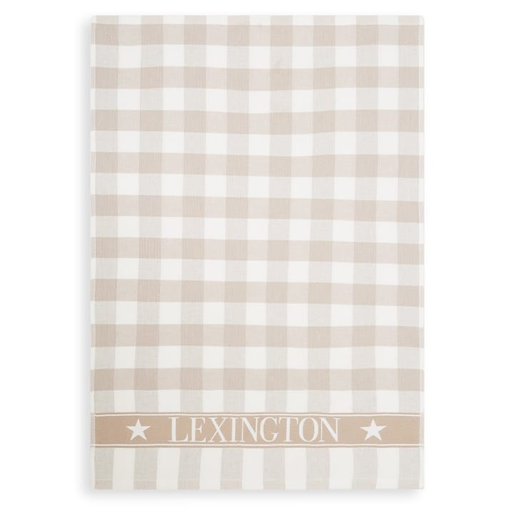 Icons Checked Terry kjøkkenhåndkle 50x70 cm - Beige-white - Lexington