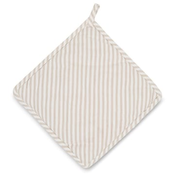 Icons Herringbone Striped grytelapp - Beige-white - Lexington