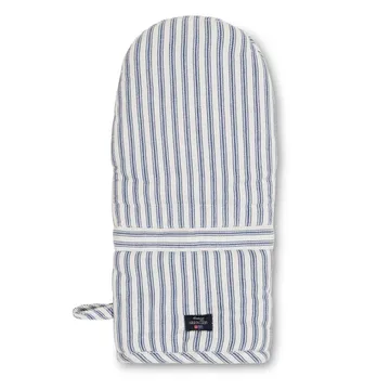 Icons Herringbone Striped grytevott - Blue-white - Lexington