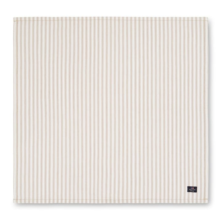 Icons Herringbone Striped serviett 50x50 cm - Beige-white - Lexington
