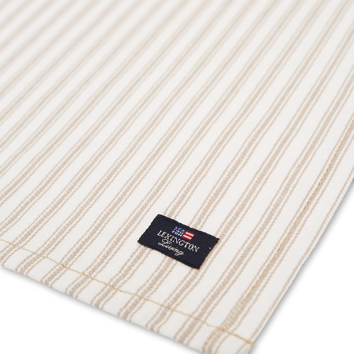 Icons Herringbone Striped serviett 50x50 cm - Beige-white - Lexington