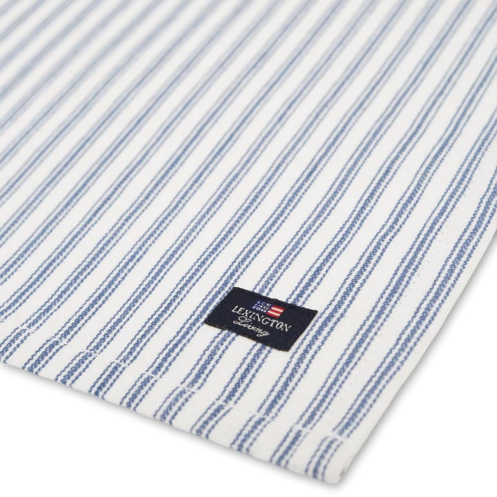 Icons Herringbone Striped serviett 50x50 cm - Blue-white - Lexington