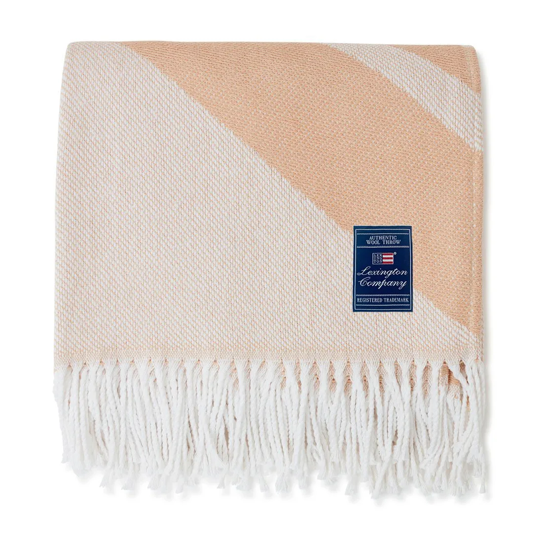 Icons Recycled Logo pledd 130 x 170 cm, Beige-white Lexington