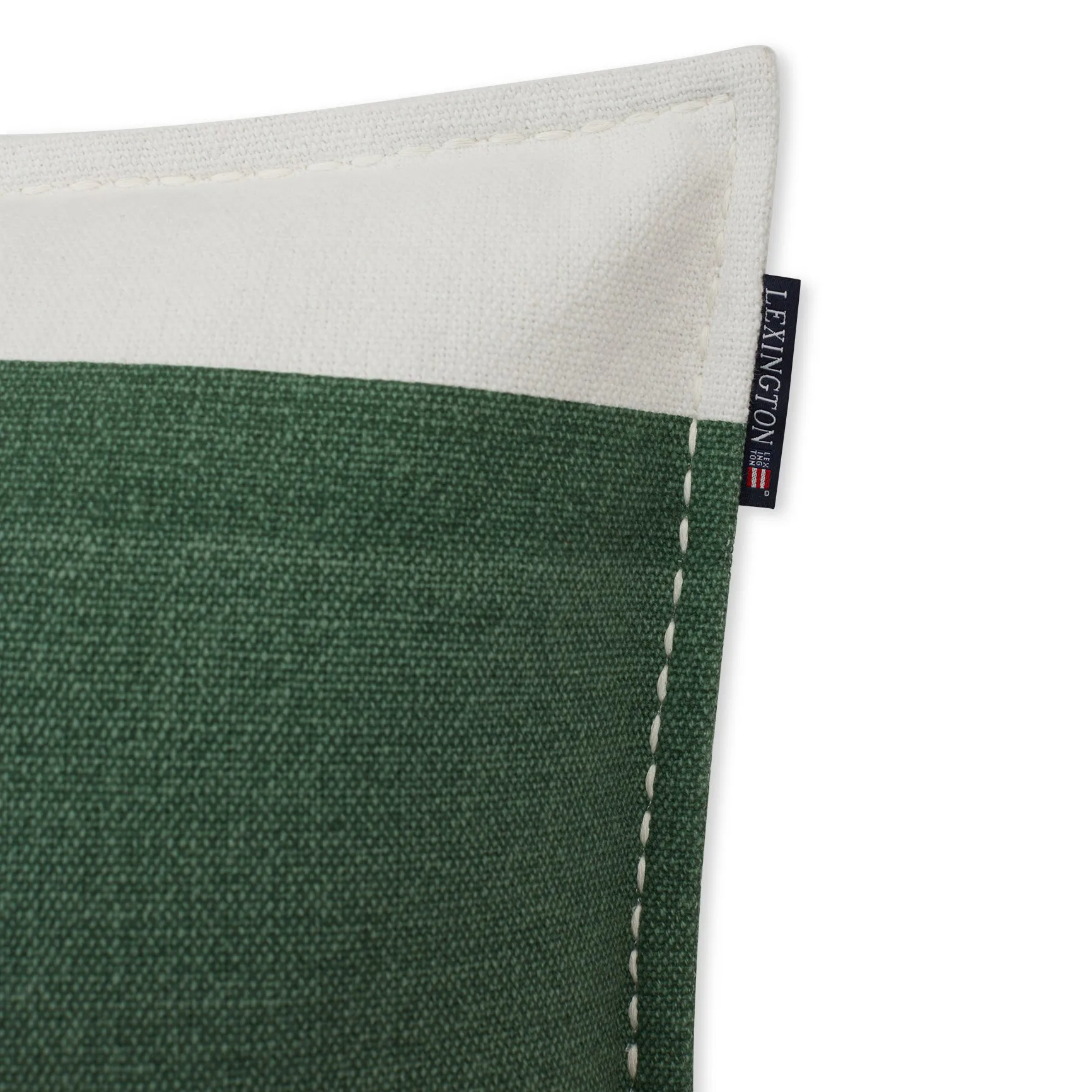 Irregula Striped Cotton putevar 50 x 50 cm, Green-White Lexington