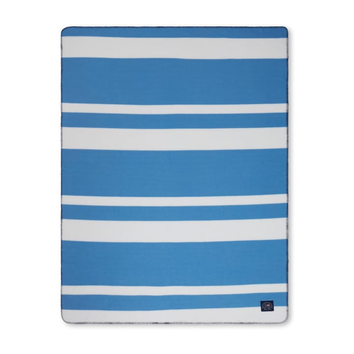 Irregular Striped Fleecepledd 130 x 170 cm - Blue-White - Lexington